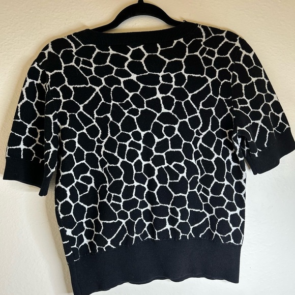 Michael Kors Black and White Patterned Sweater - Picture 2 of 4